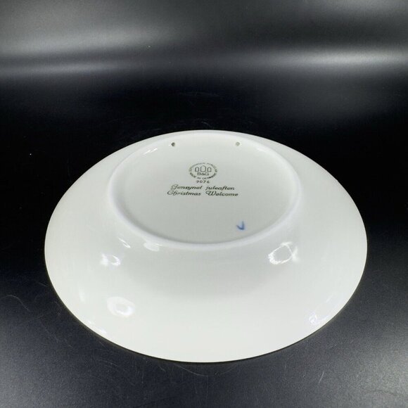 1976 Bing & Grondahl Christmas Welcome Ceramic Dish Plate Denmark Copenhagen VTG - Picture 12 of 13